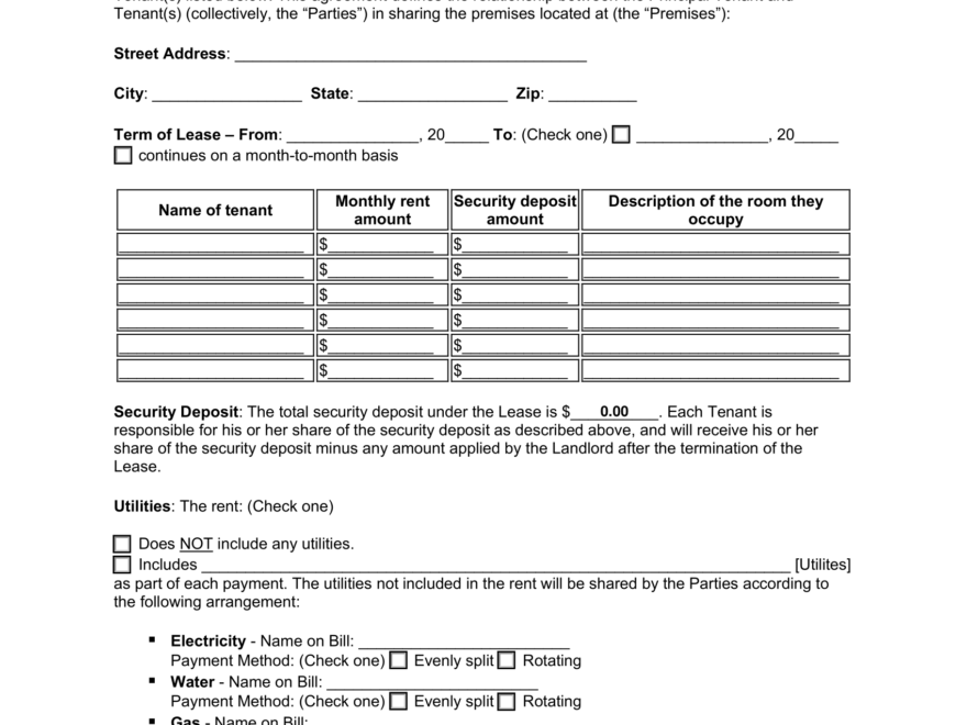 Free California Room Rental Agreement Template Fill Online