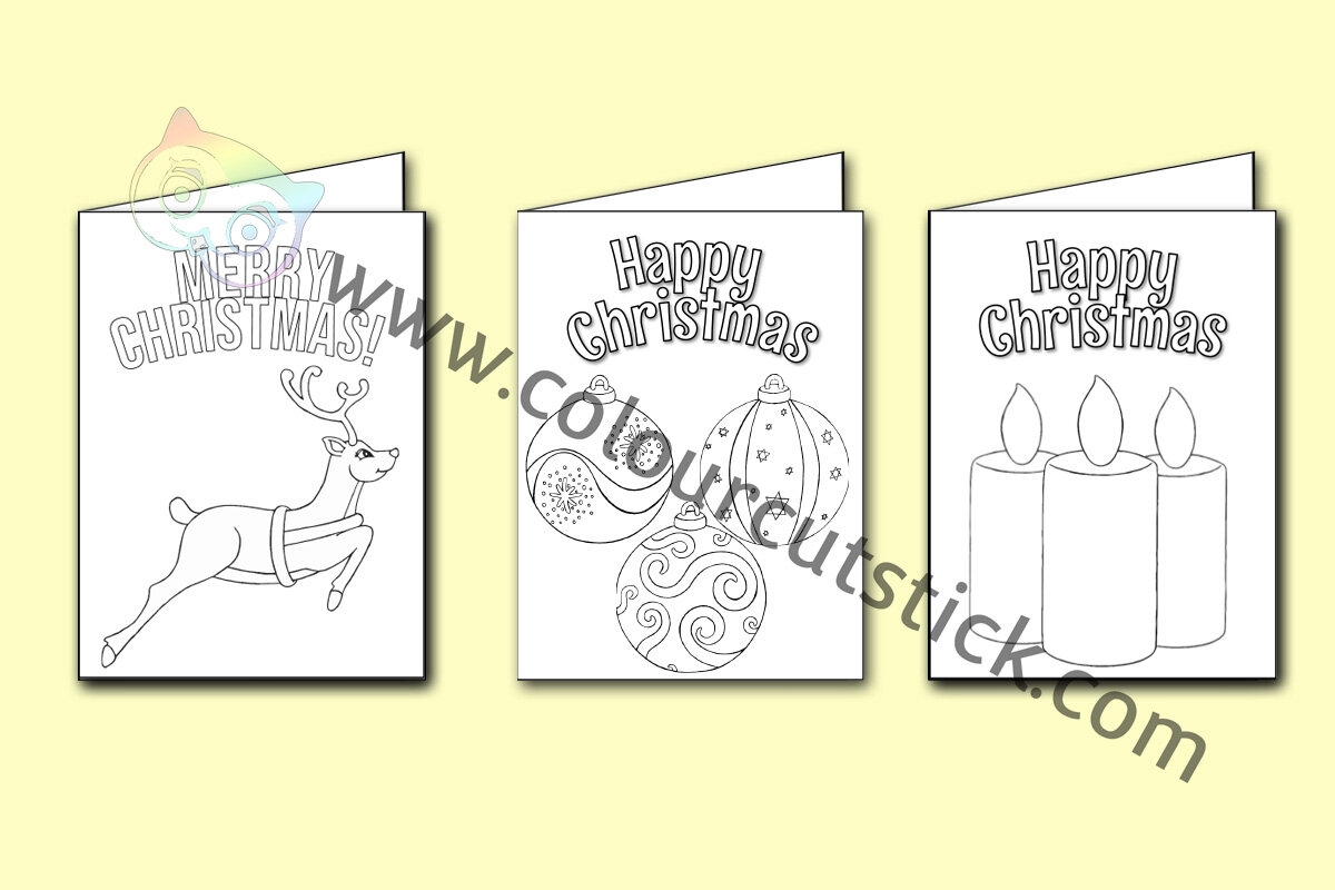 Free Printable And Colorable Christmas Cards
