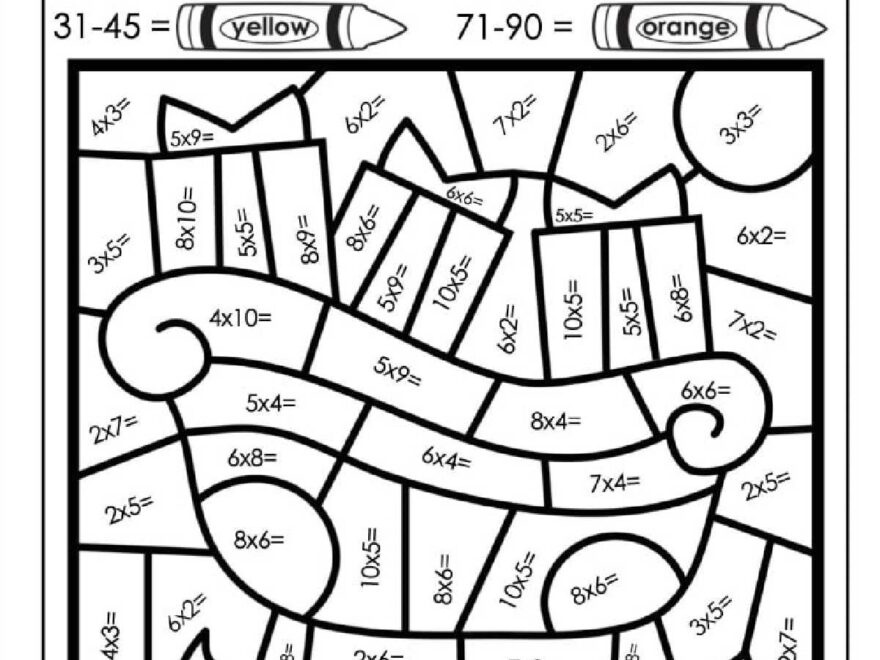 Free Christmas Color By Number Printables Coloring Pages PDF