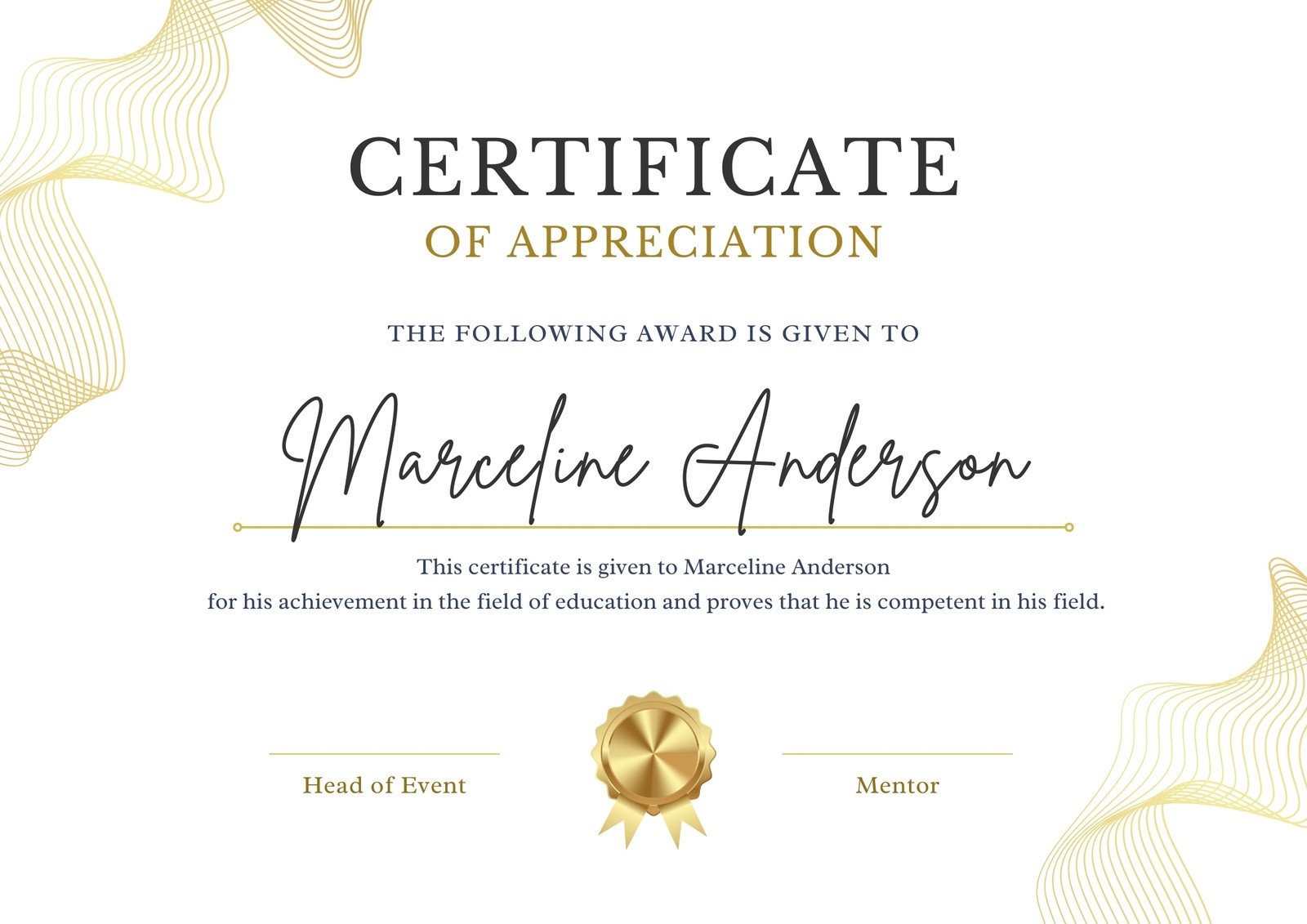 Free Custom Printable Appreciation Certificate Templates Canva