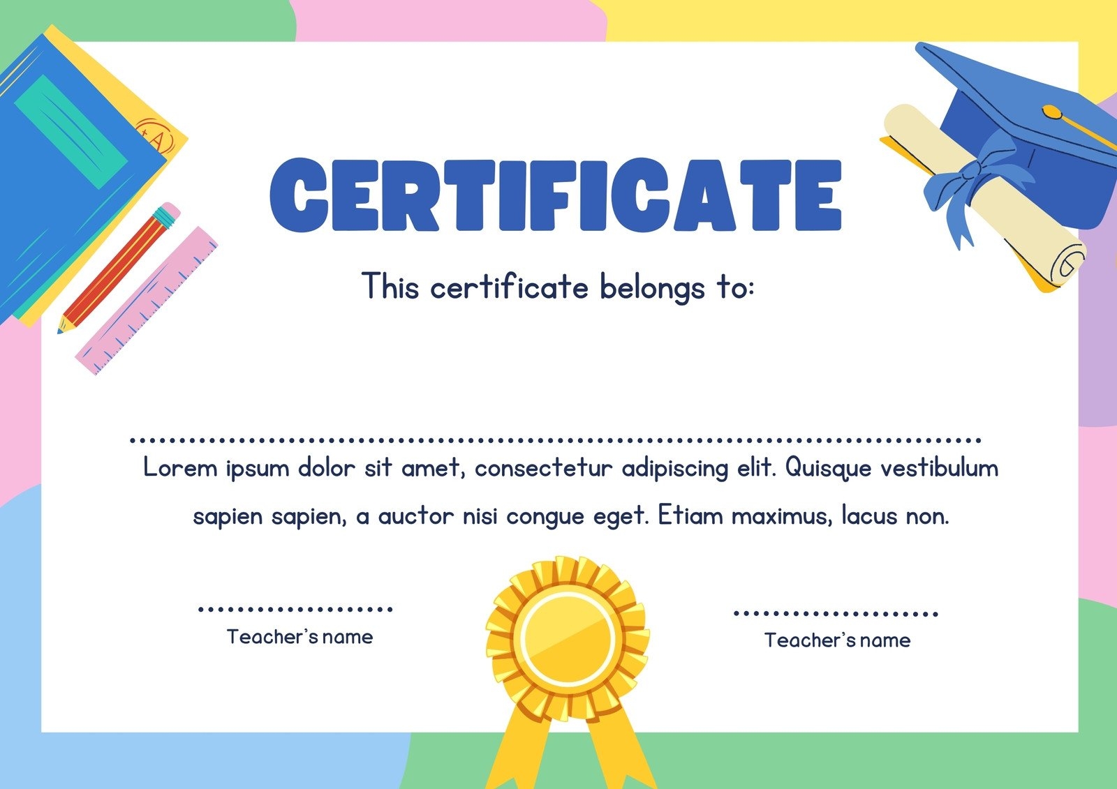 Printable Gift Certificate For Completing Speech Therapy