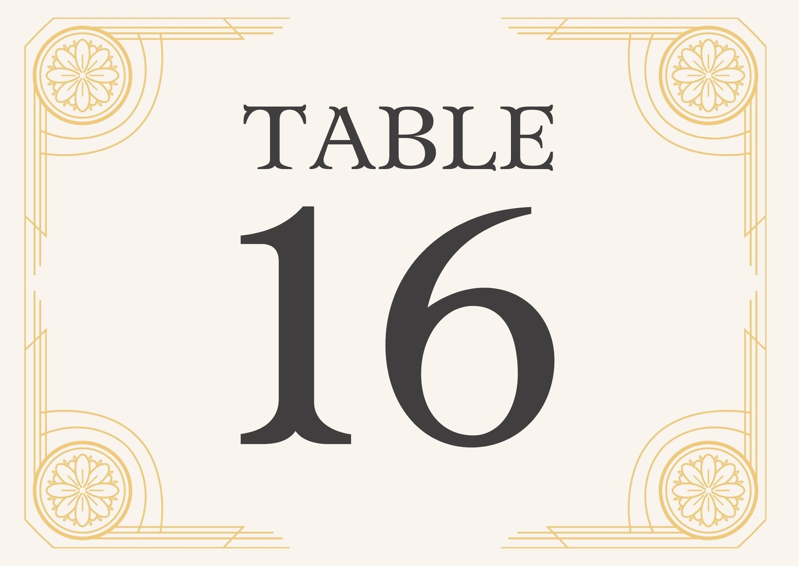 Free Customizable Table Number Card Templates Canva