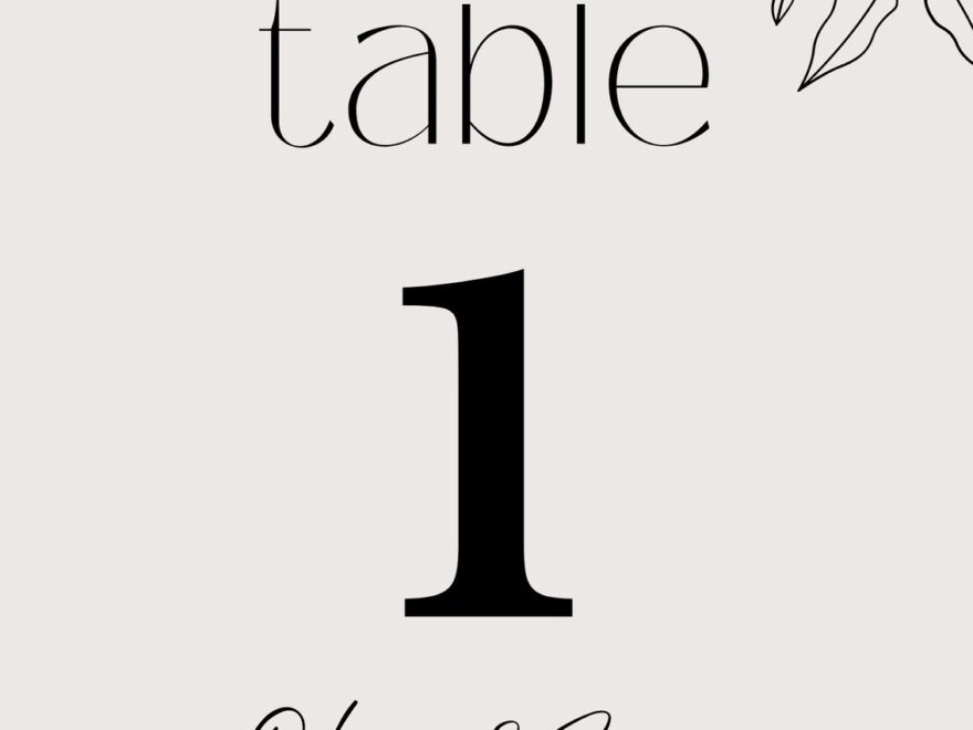 Free Customizable Table Number Card Templates Canva