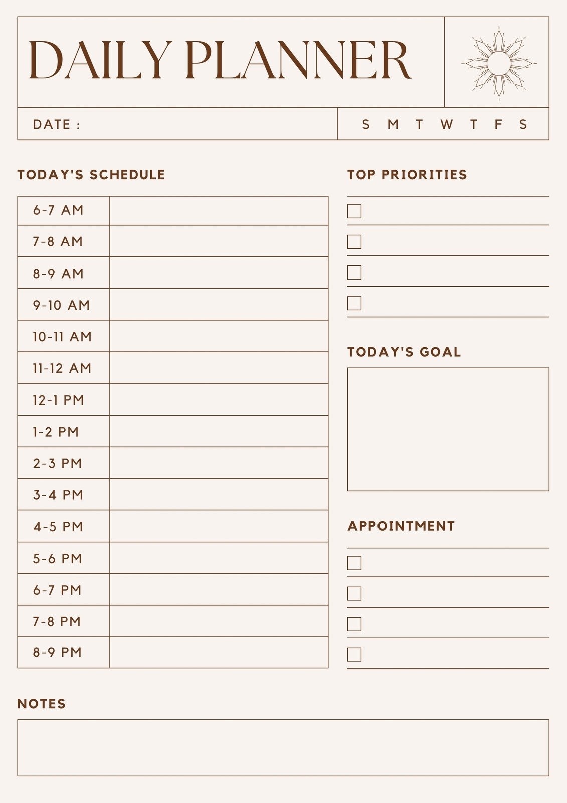 Printable Daily Calendar Free