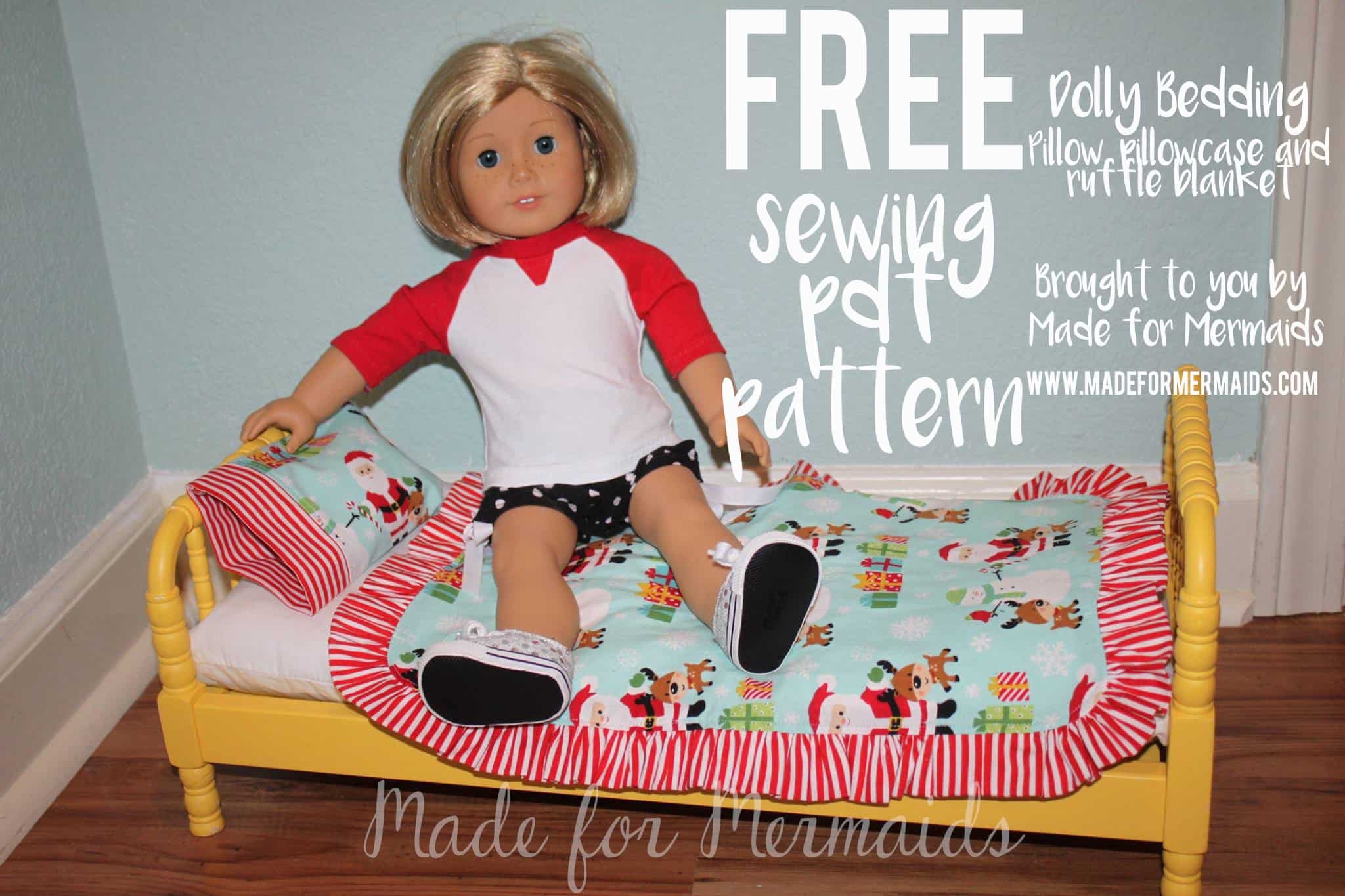 FREE Dolly Bedding Pillow Pillowcase And Ruffle Blanket