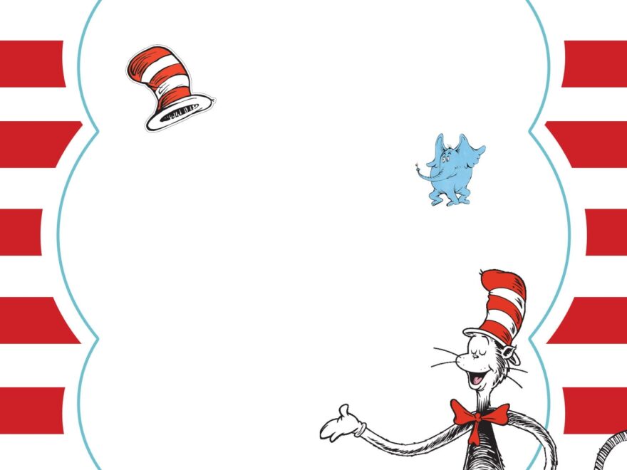 FREE Dr Seuss Template For Your Baby Shower Invitations