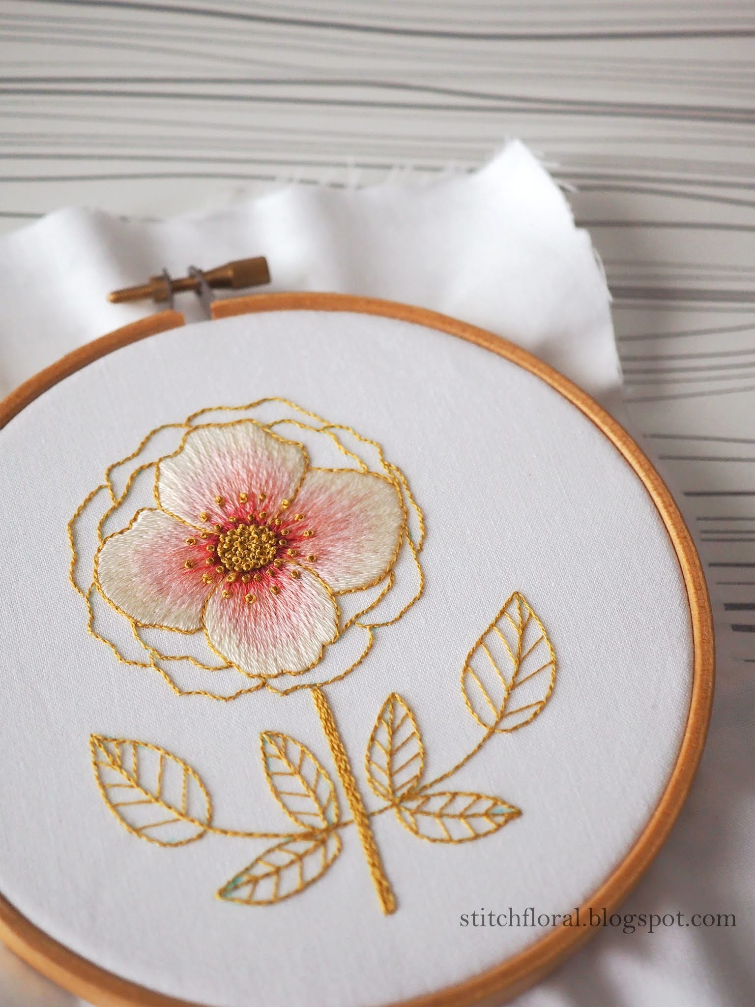 Free Embroidery Pattern And Tutorial Stitch Floral