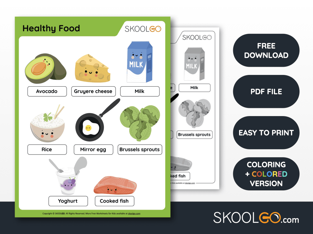 Free Food Printable Worksheets SKOOLGO