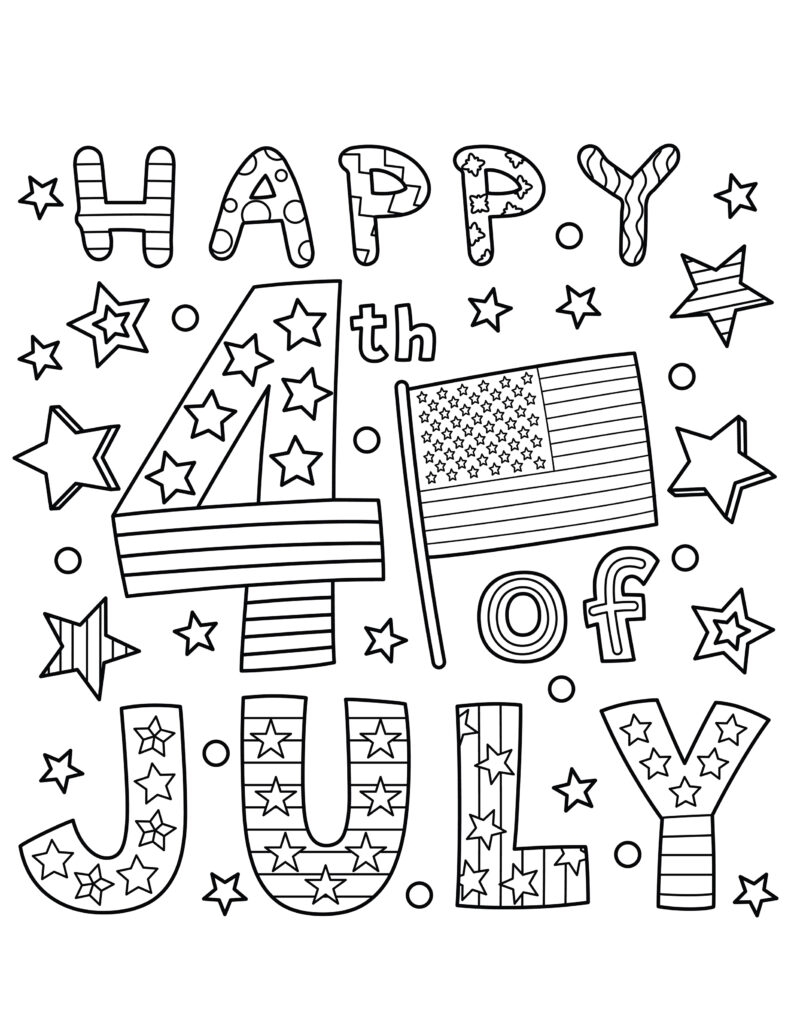 Free Fourth Of July Coloring Pages For Kids Happy Toddler Playtime