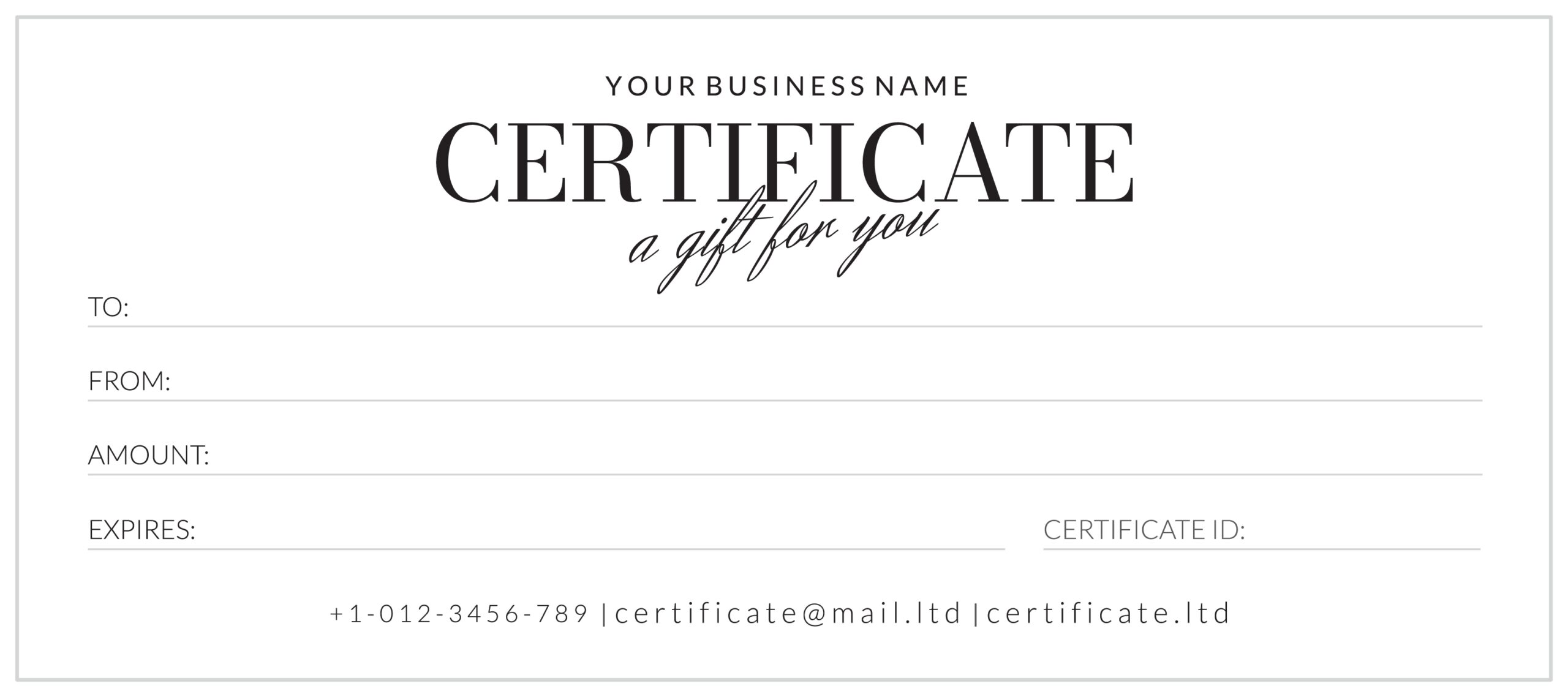 Free Gift Certificate Google Docs Templates Gdoc io