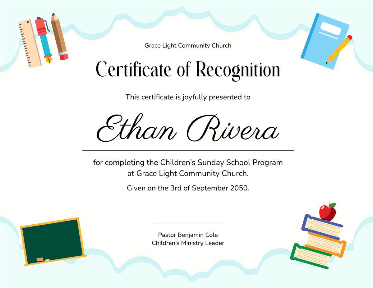 Free Printable Promotion Certificates For Sunday School