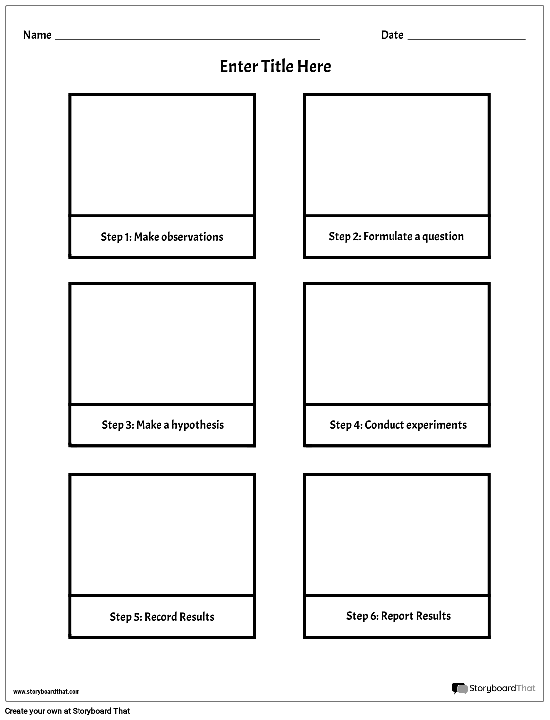 Free Lab Report Worksheet Templates Storyboard That