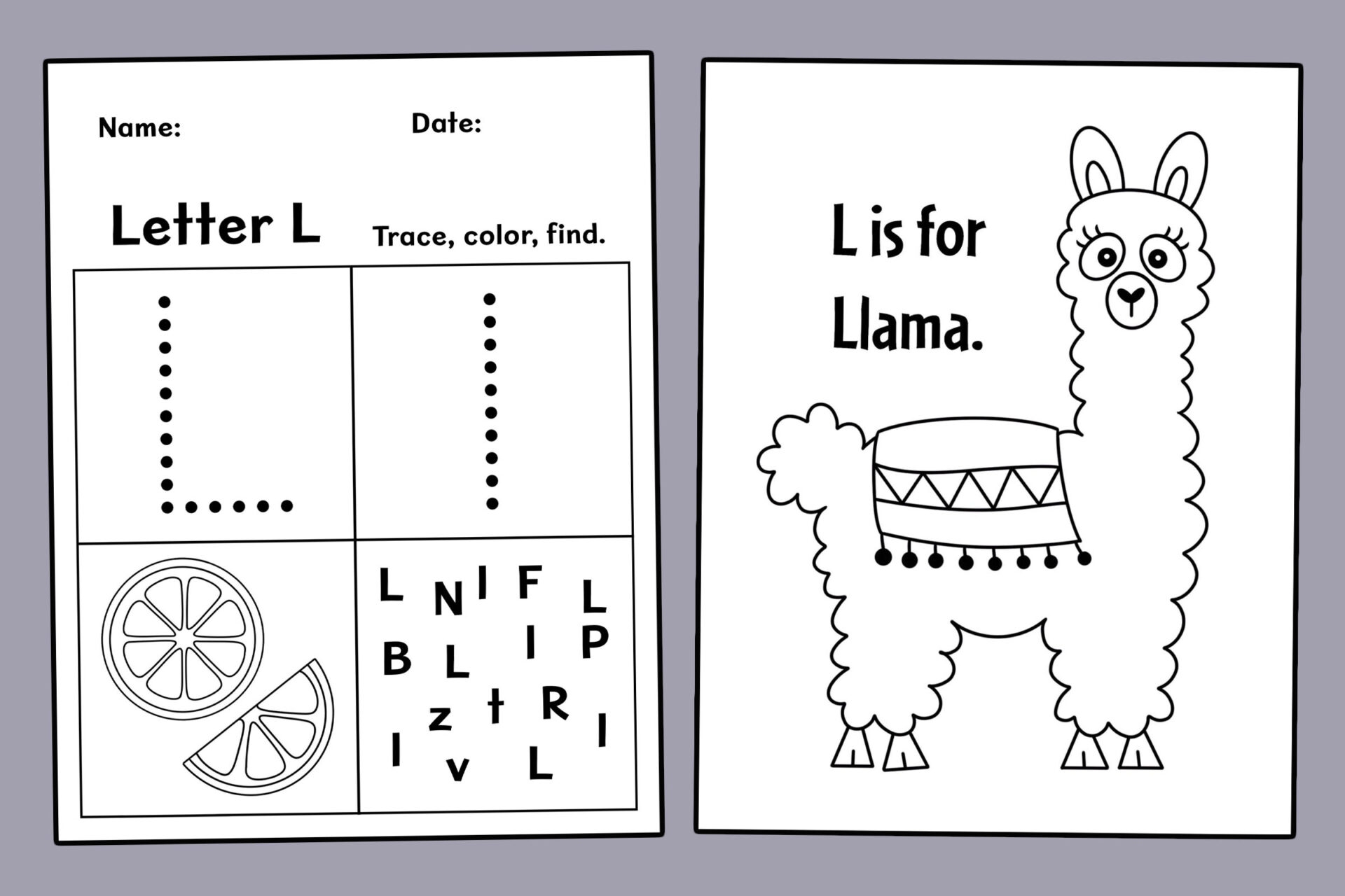 Free Letter L Worksheets For Preschool The Hollydog Blog