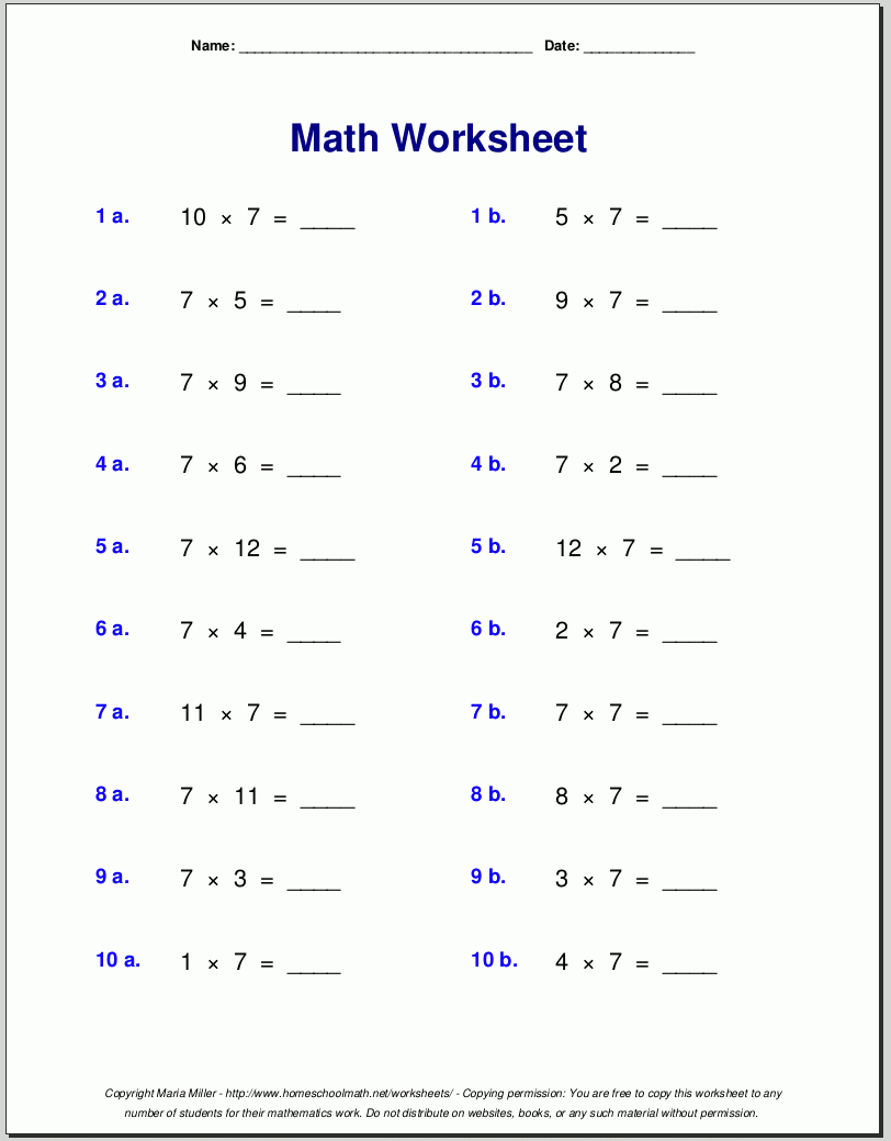 Grade 7 Form X Printable