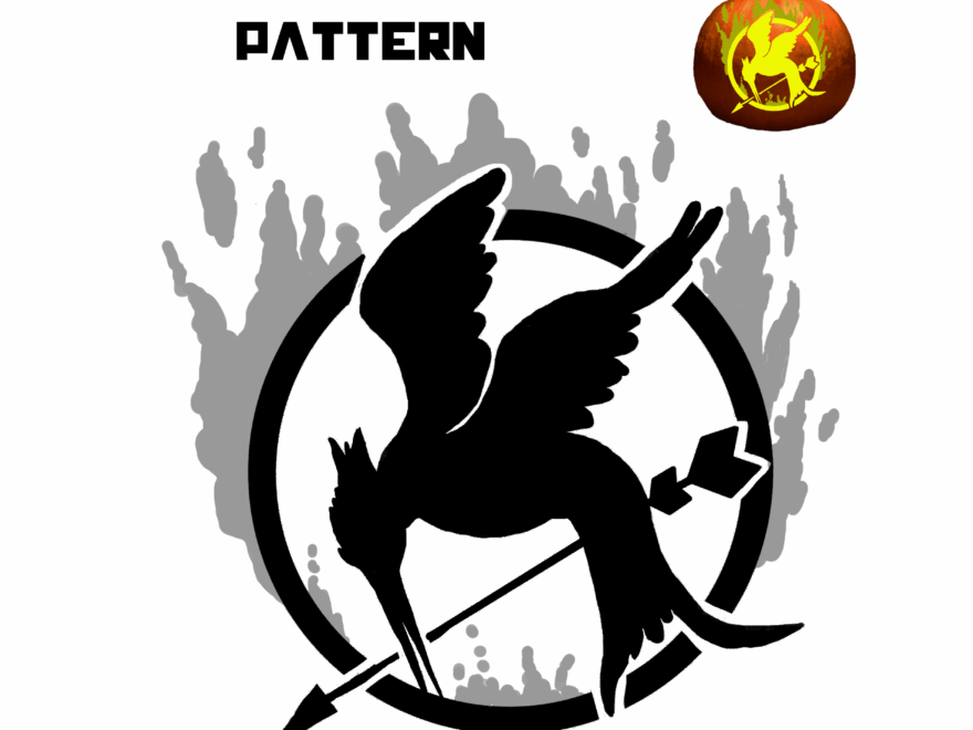 FREE Mockingjay Pumpkin Pattern By Painted flamingo On DeviantArt