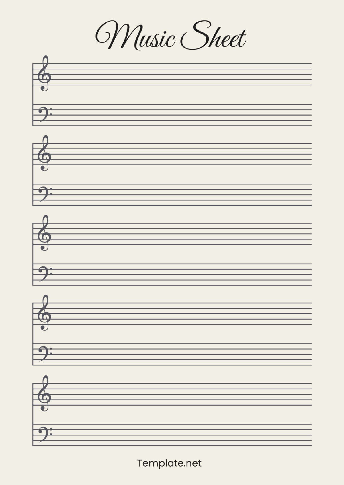Printable Lead Sheet Template