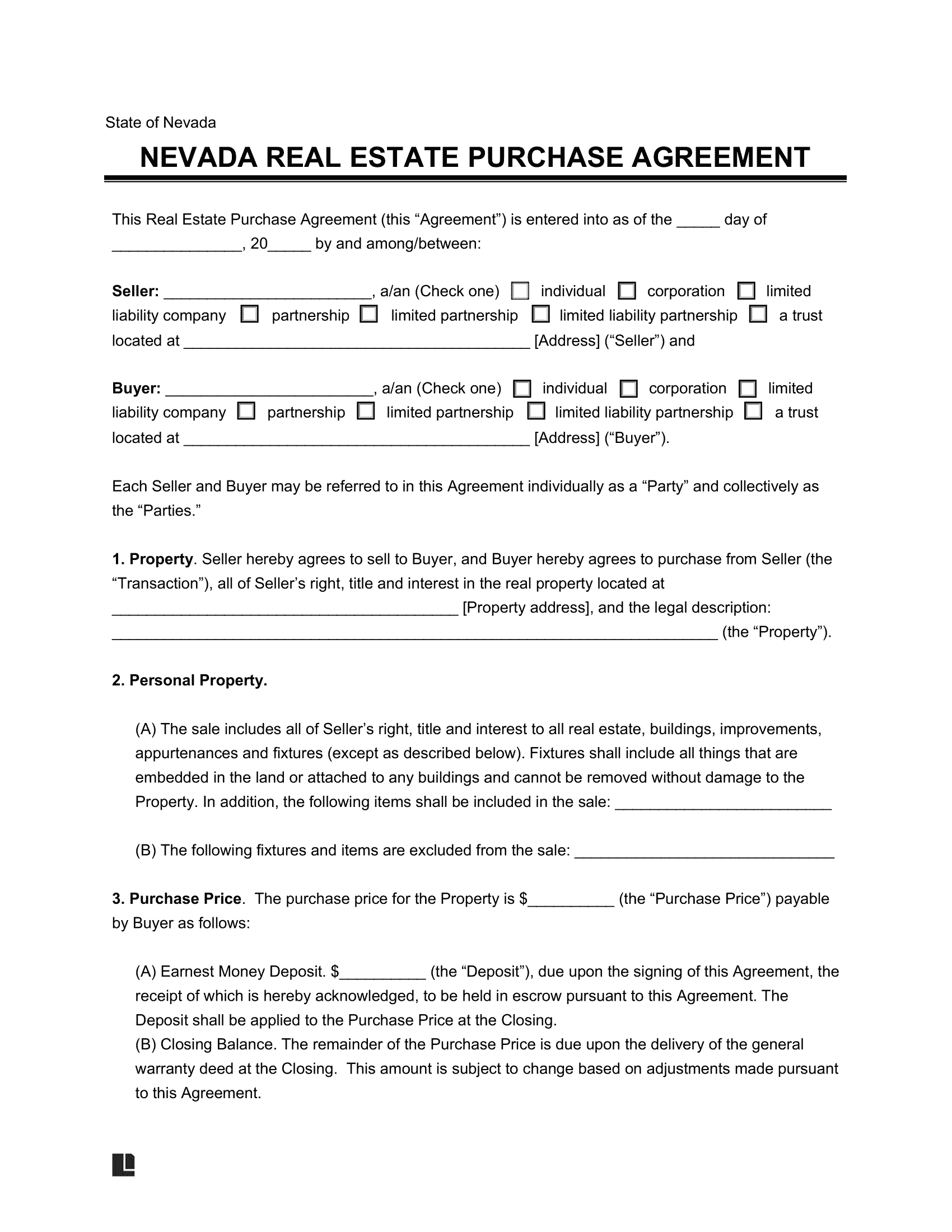 State Of Nevada Llc Free Printable Form Forms