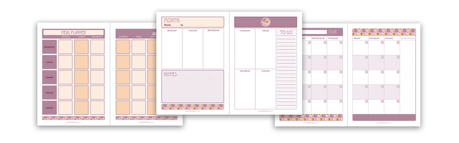 Free Printable 2021 Undated Planner A5 Half Letter Size Think Printable