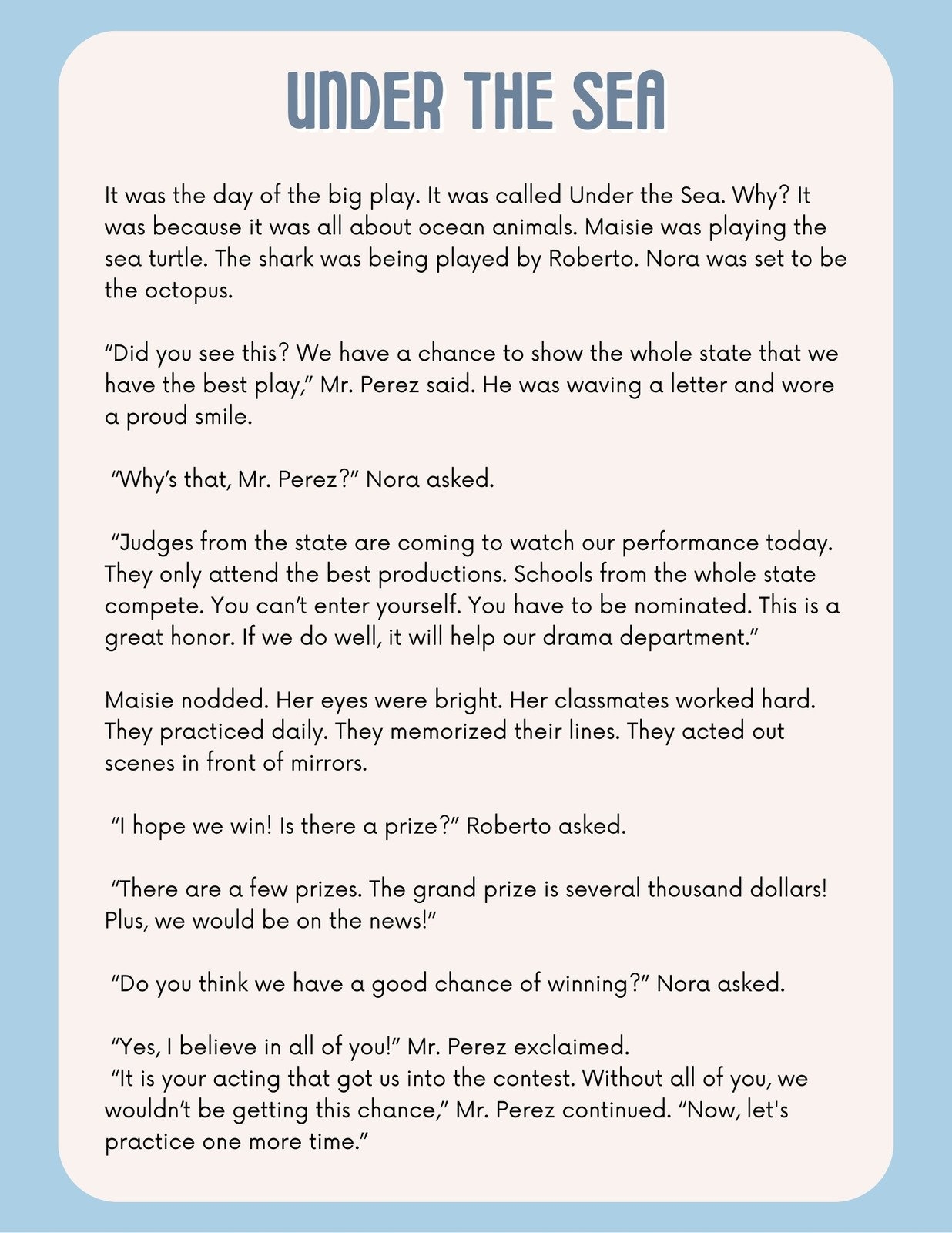 Reading Worksheets For 3rd Graders Free Printable