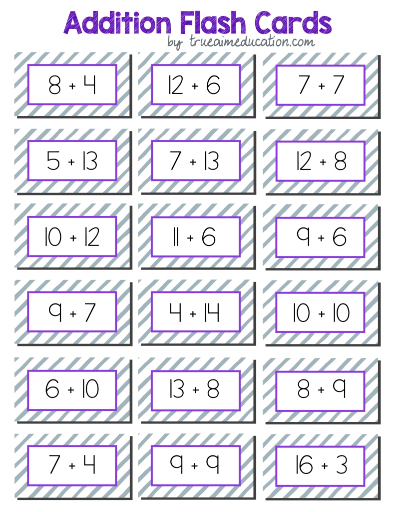 Free Printable Addition And Subtraction Flashcards Printable Party Favors