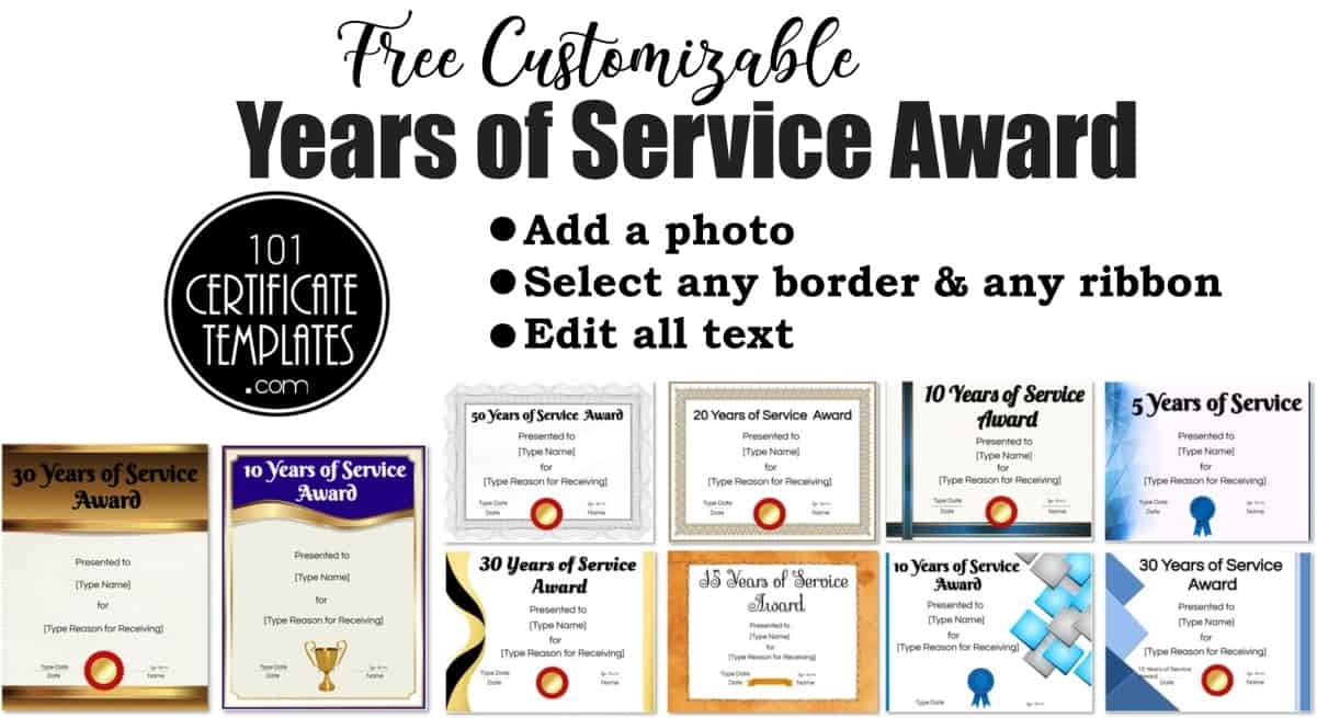 FREE Printable And Editable Years Of Service Award Worksheets Library