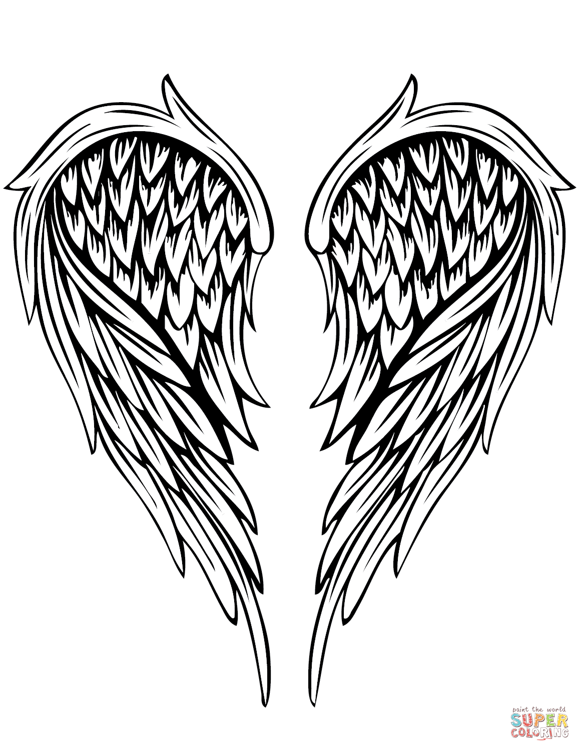 Printable Angel Wings Template