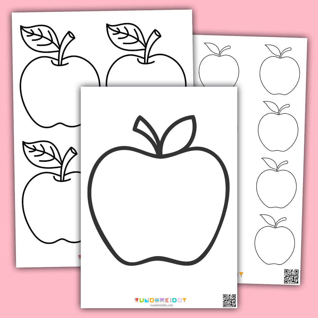 Free Printable Apple Coloring Pages