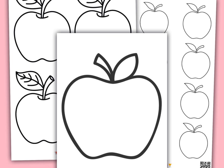 Free Printable Apple Template And Coloring Pages For Kids