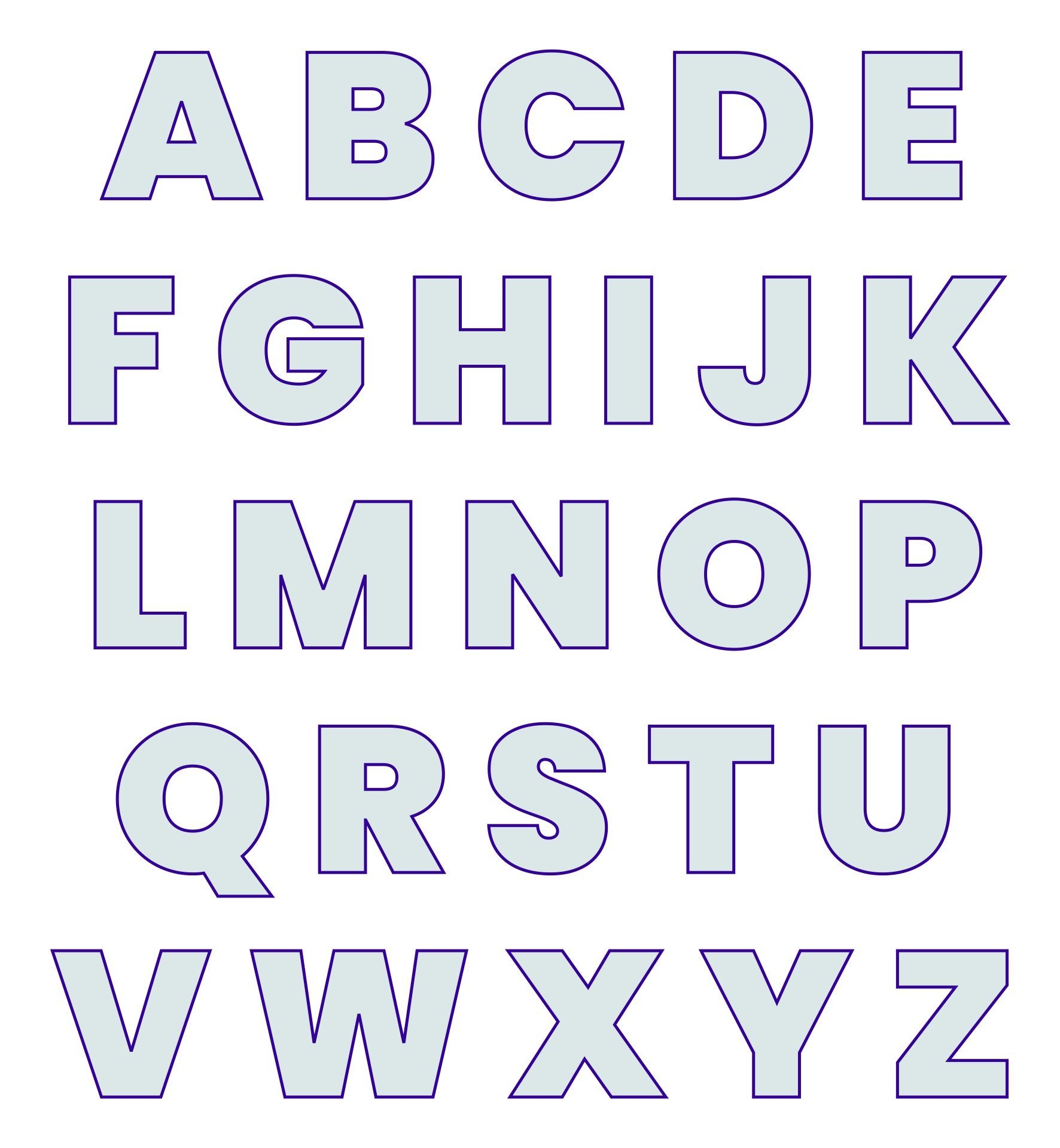 3 Inch Letter Printable Free
