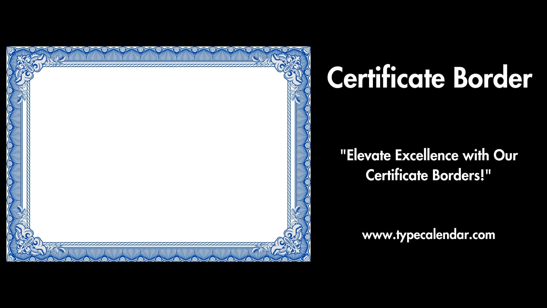 Free Printable Borders For Certificates