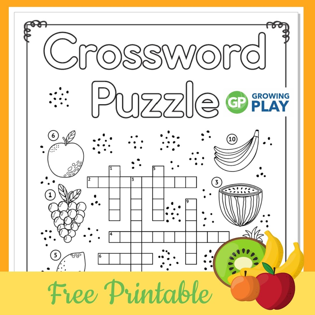 Free Printable Kids Crosswords