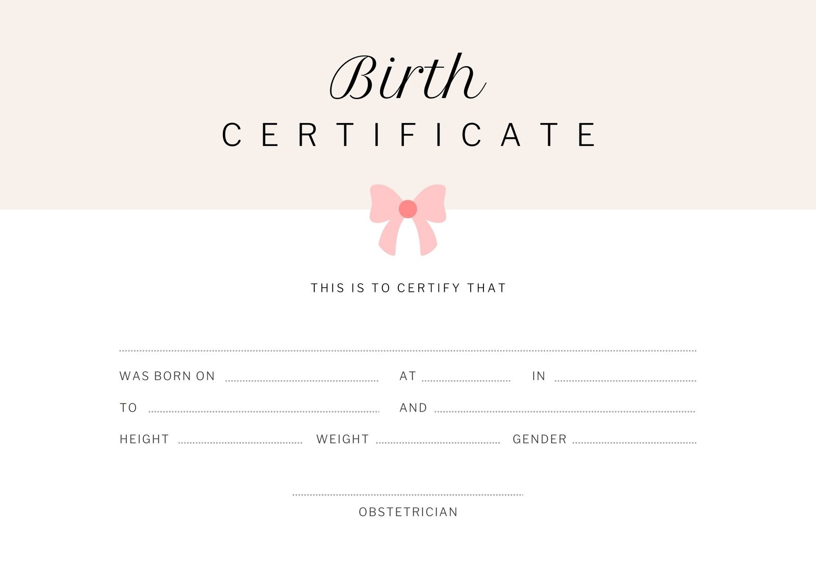 Free Printable Customizable Birthday Certificate Templates Canva