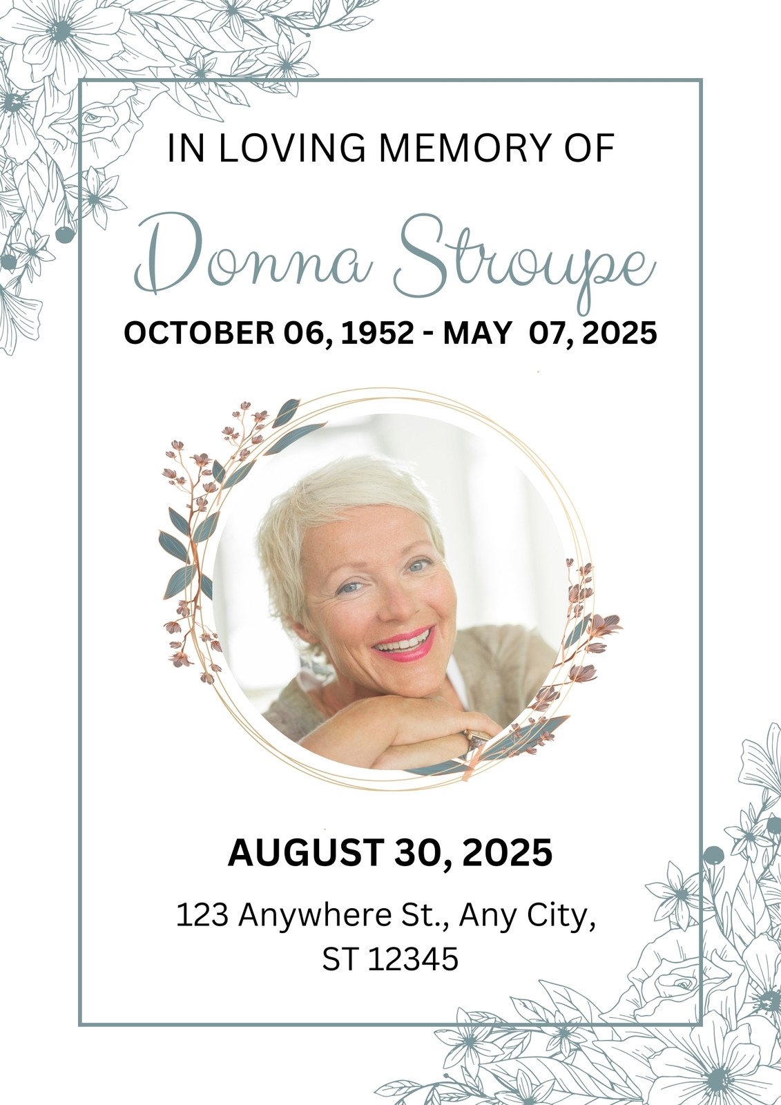 Free Printable Funeral Program Template