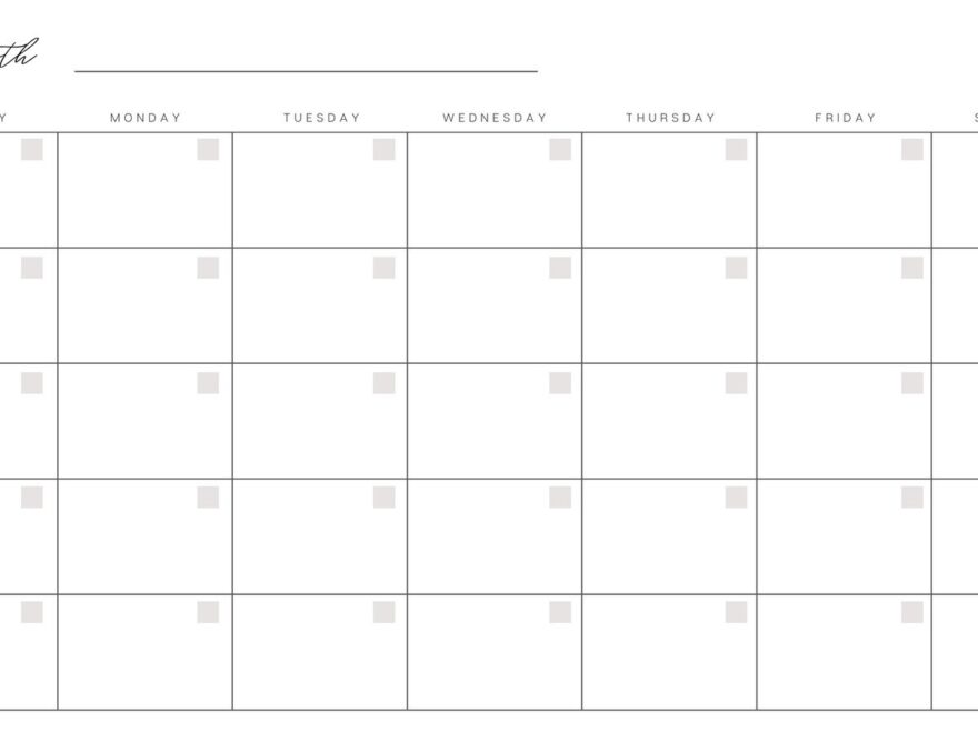 Free Printable Customizable Monthly Calendar Templates Canva