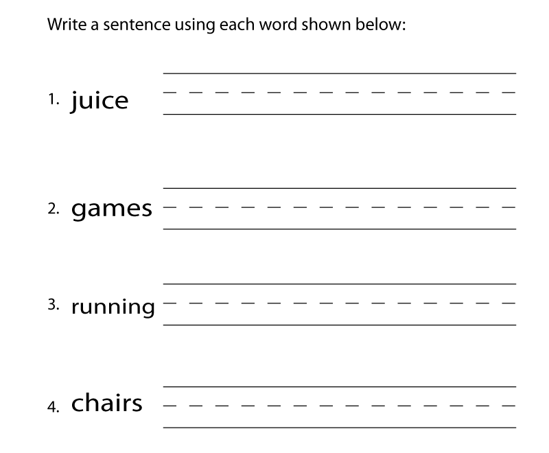 Free Printable English Language Arts Worksheet