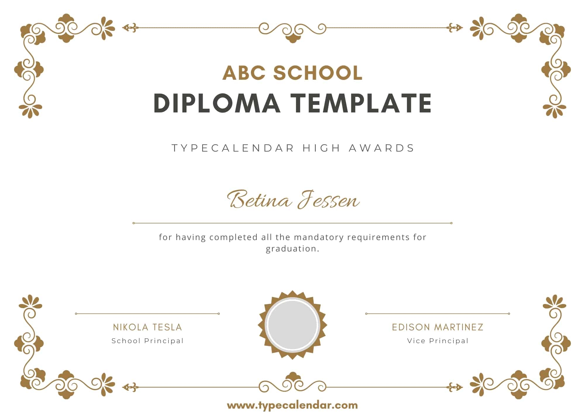 Free Printable Fake Real Diploma Templates PDF Word College