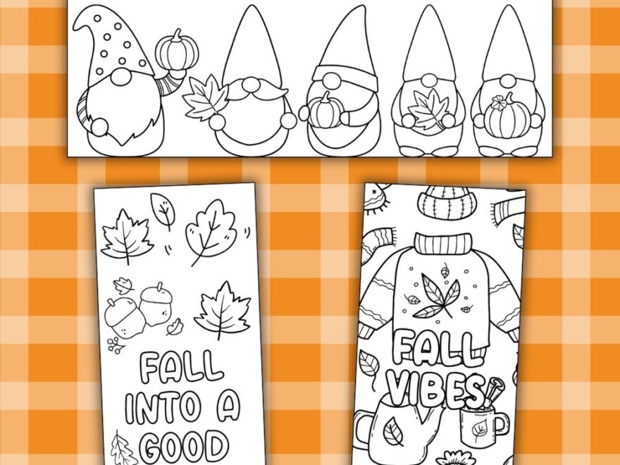 Free Printable Fall Bookmarks To Color