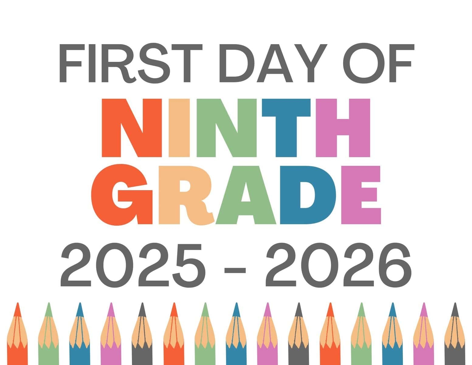 Free Printable First Day Of School Signs For 2025 2026 Hey Donna 