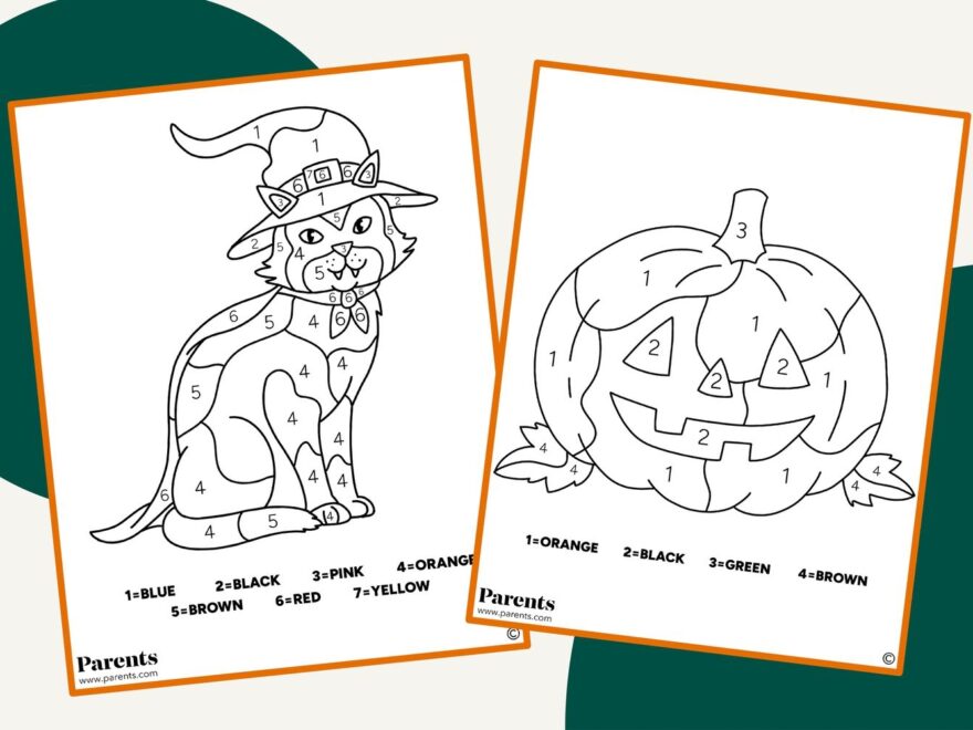 Free Printable Halloween Color By Number Pages For Kids