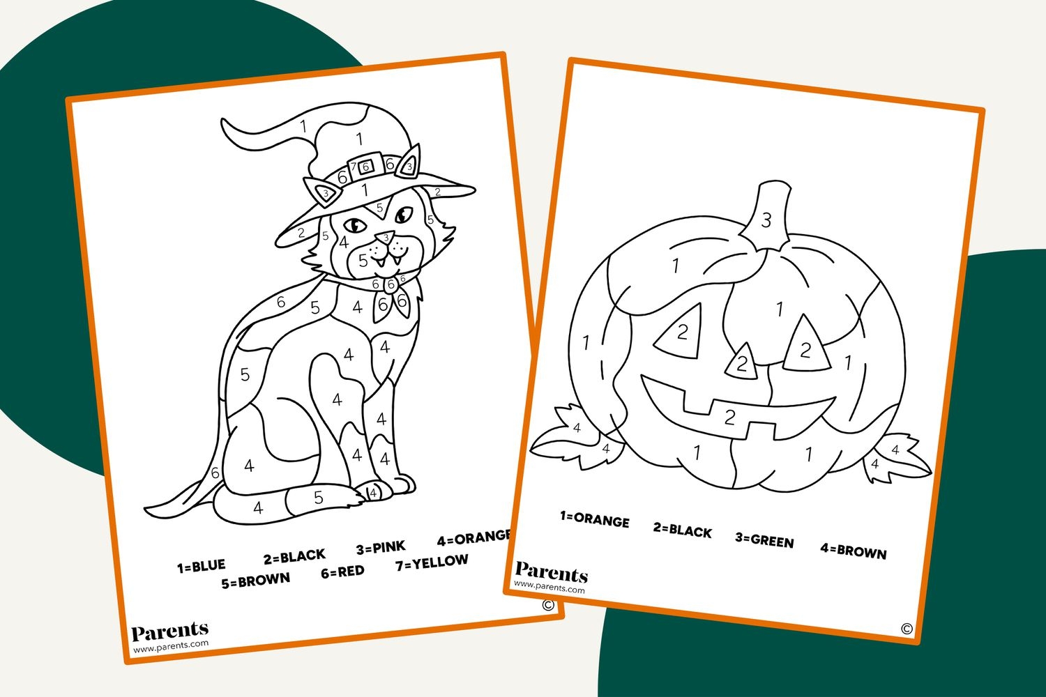 Free Printable Halloween Color By Number Pages For Kids