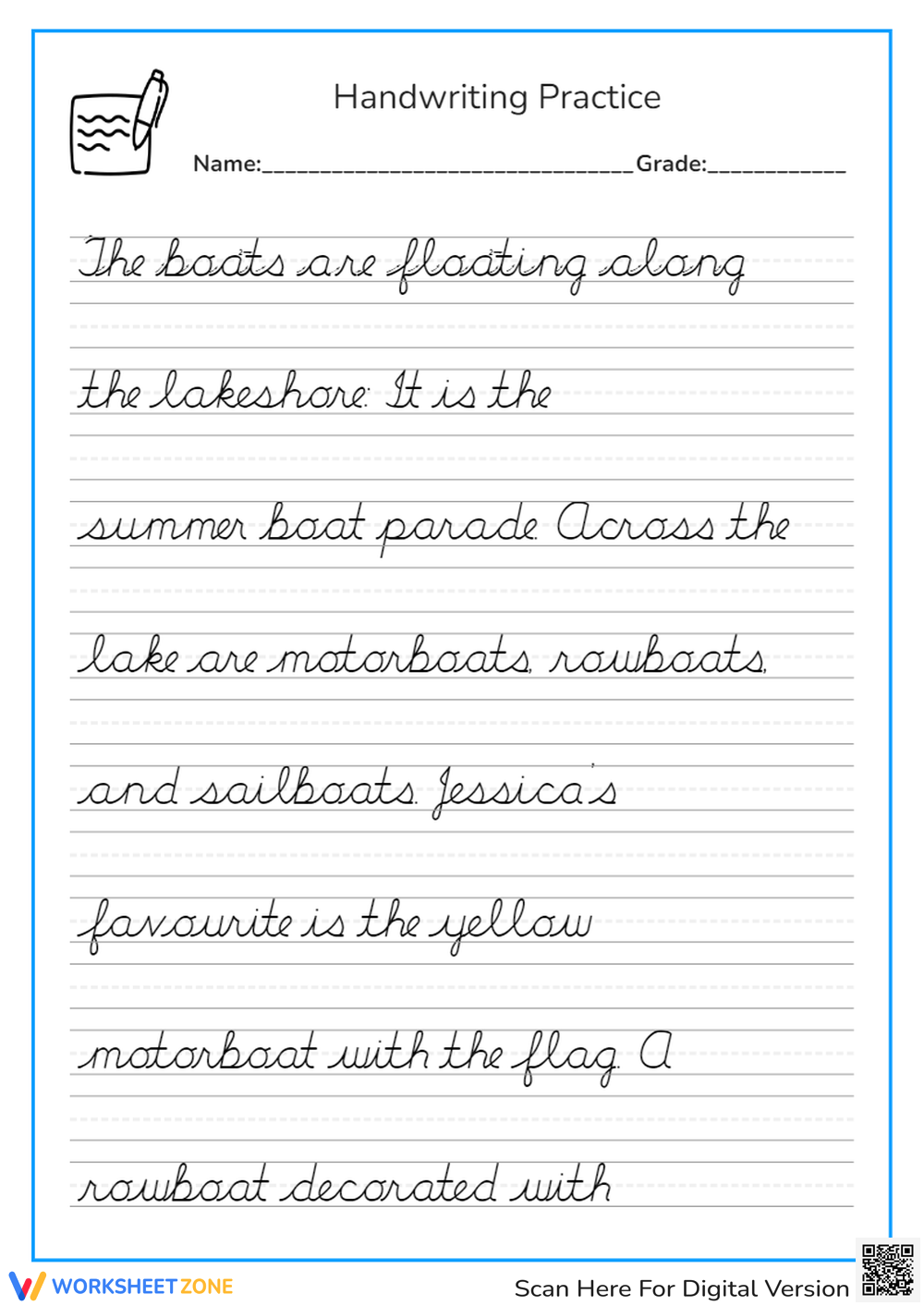 Free Printable Handwriting Worksheets For All Grades Worksheets Library