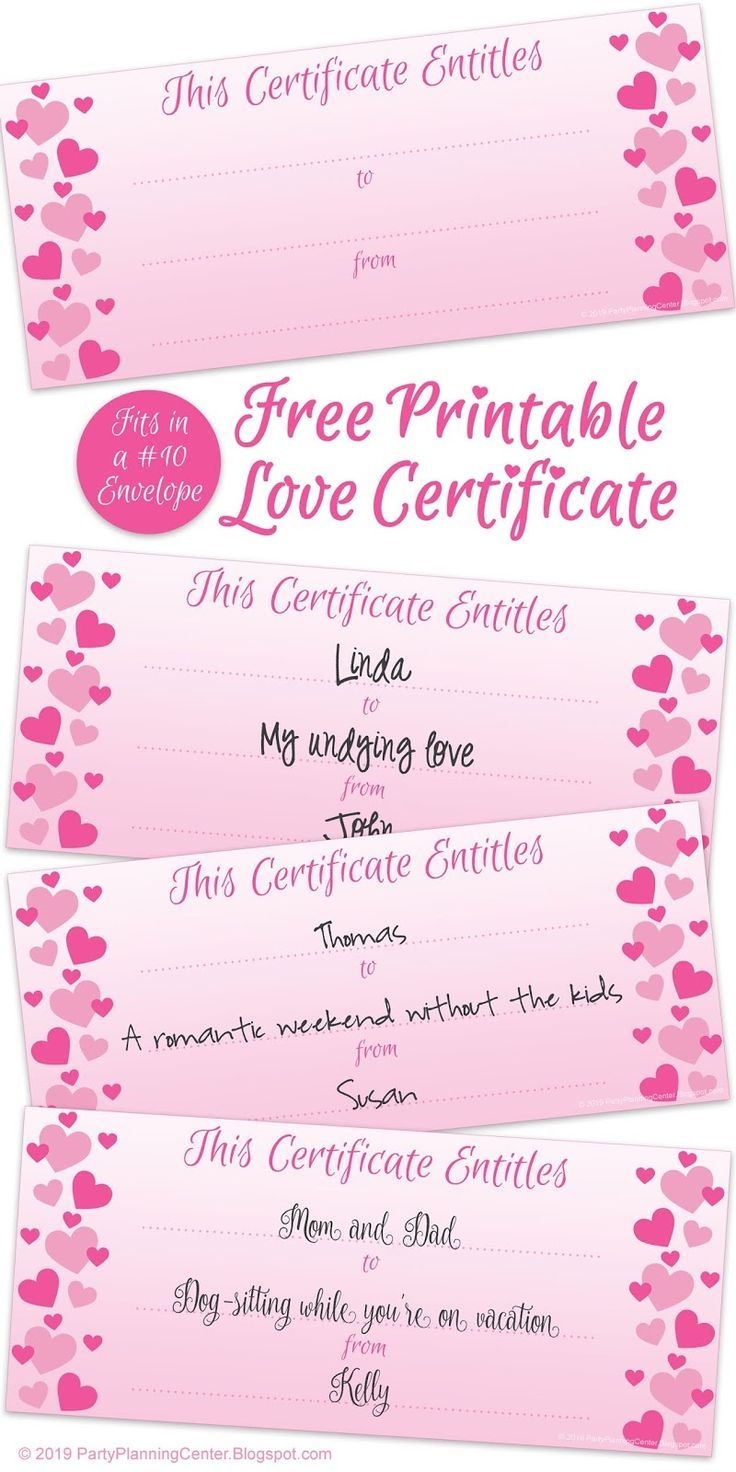 FREE Printable Heart Gift Certificate