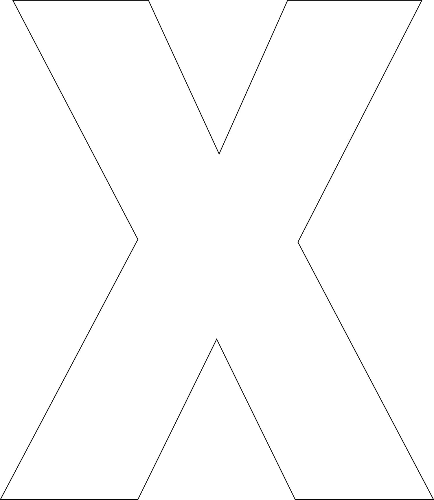 Free Printable Letters Template Uppercase Alphabet
