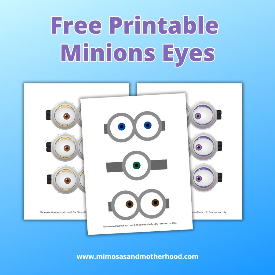 Minion Goggles Printable Template