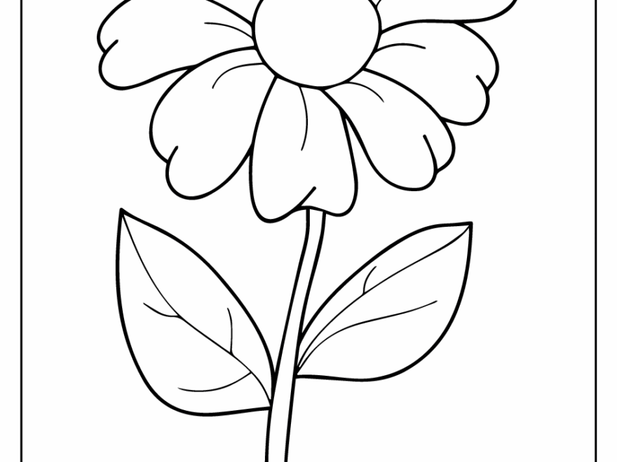 Free Printable Simple Flower Coloring Pages