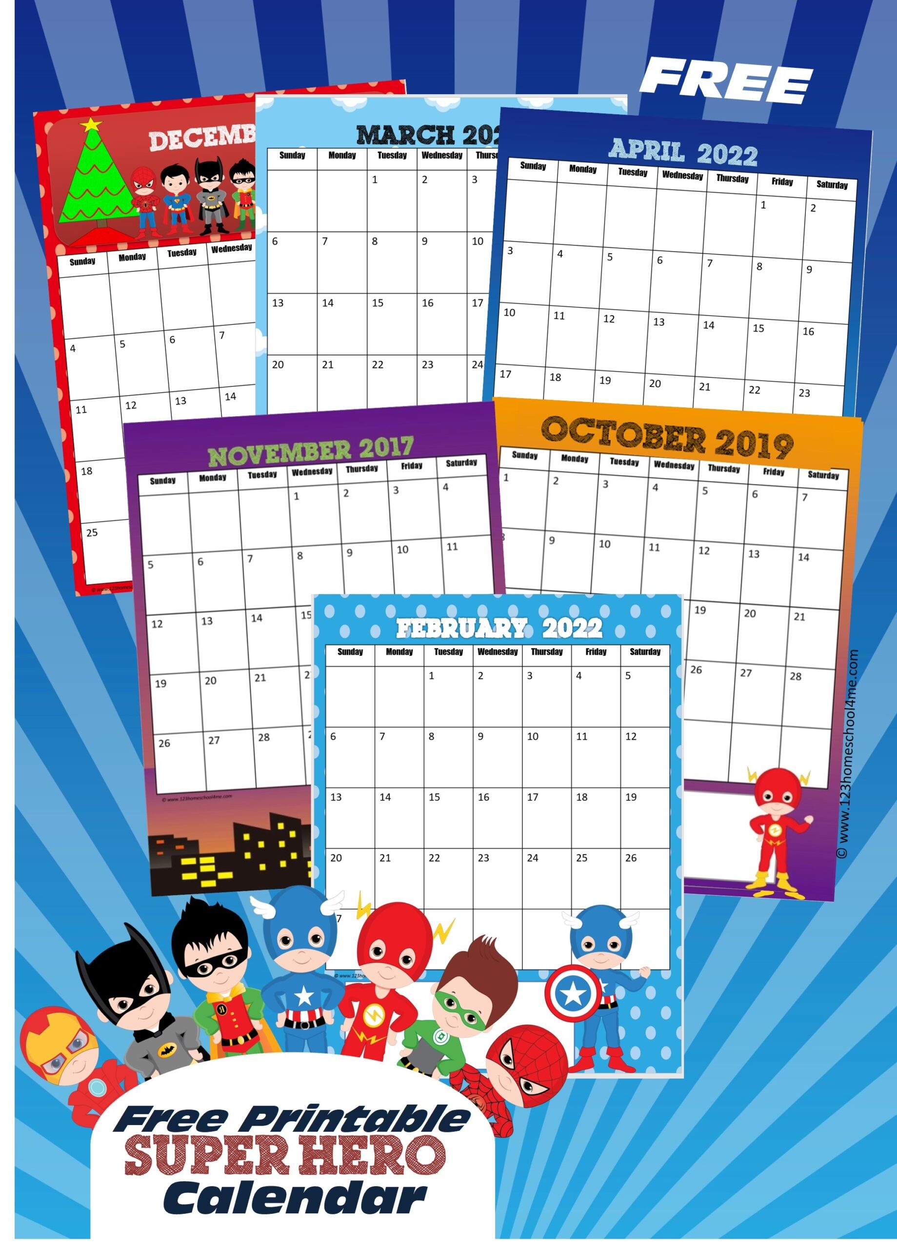 Marvel Printable Calendar 2025