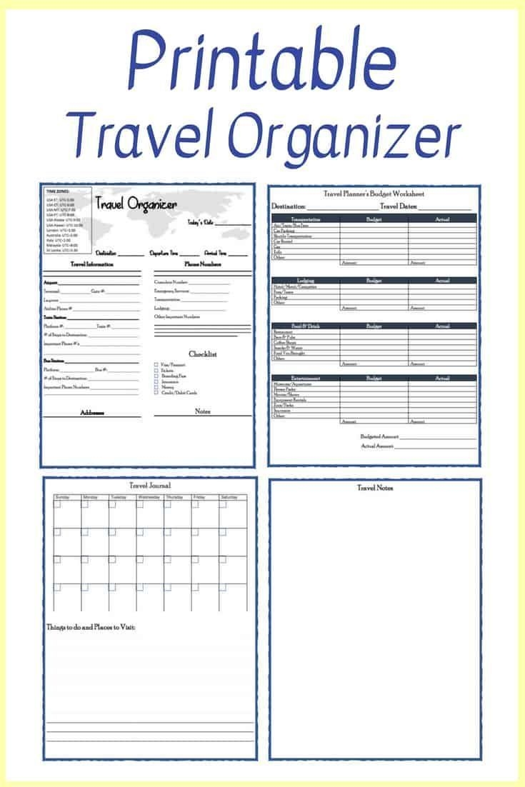 Printable Vacation Itinerary Template