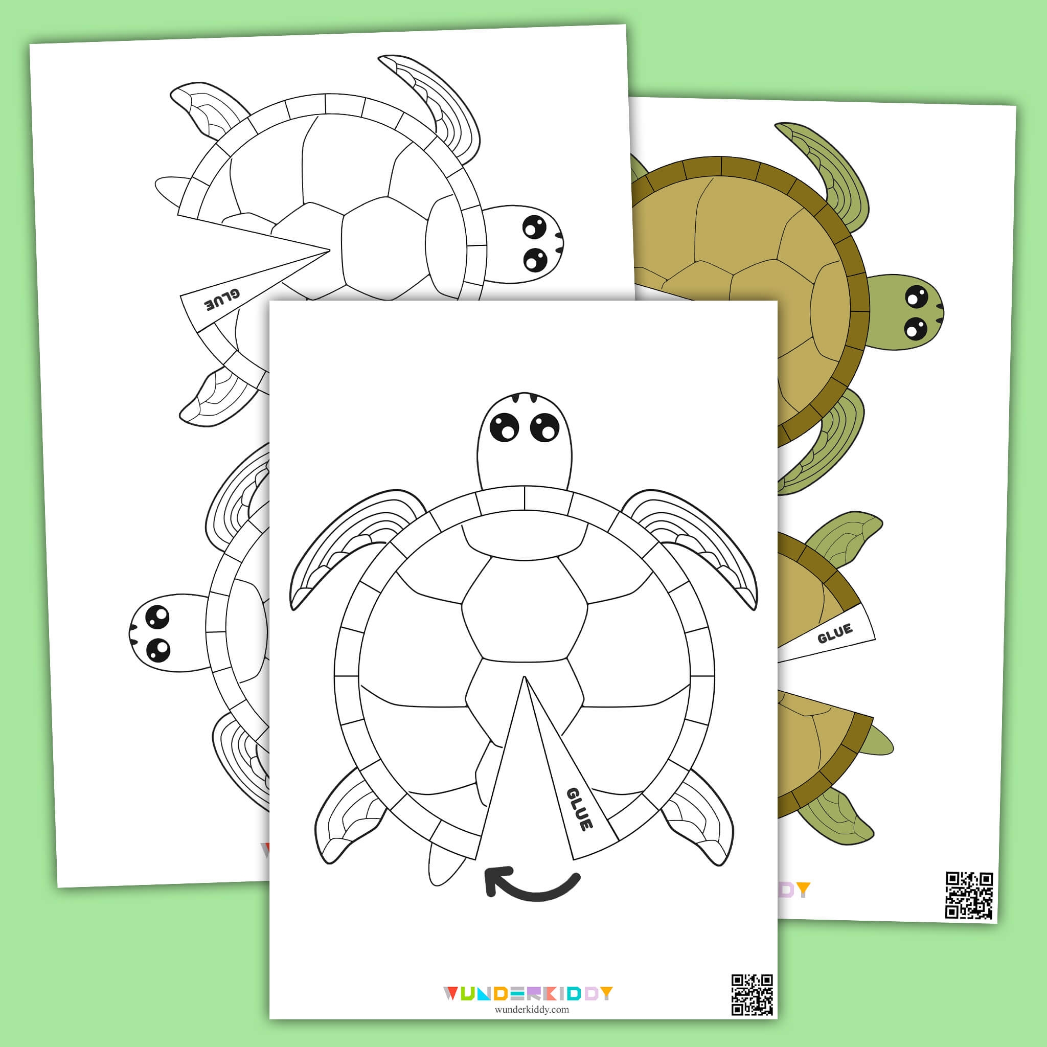 Printable Symmetry Drawing Activities Turtle Mosaic Pattern