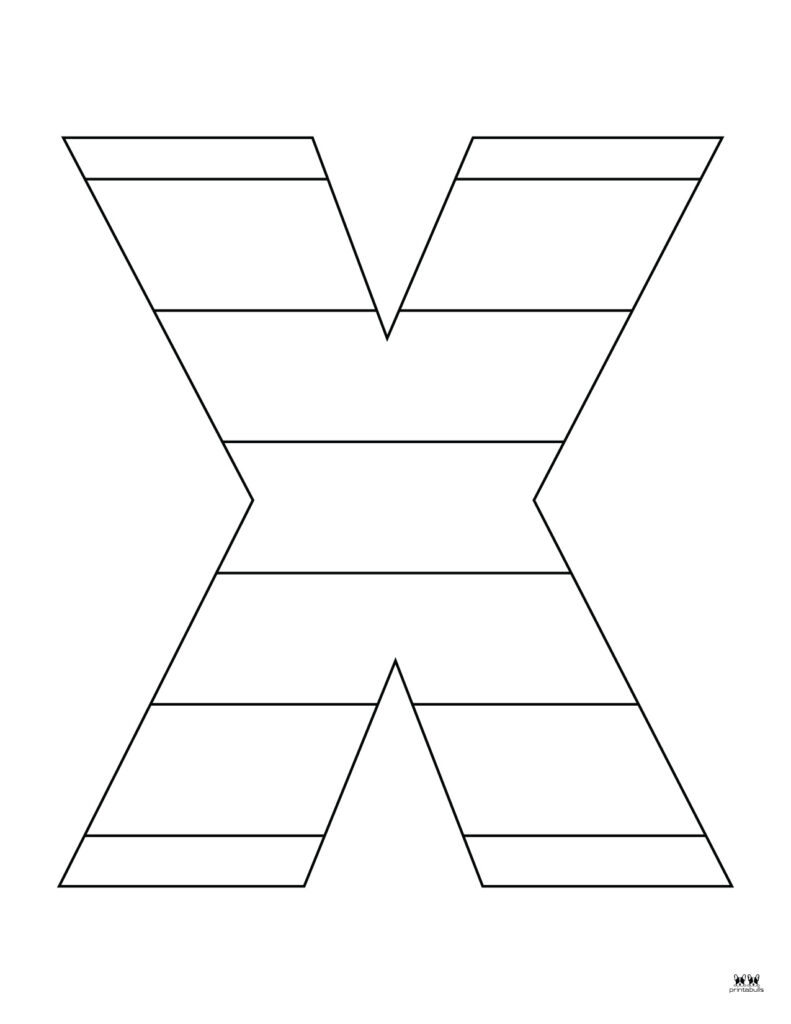 Letter X Template Printable