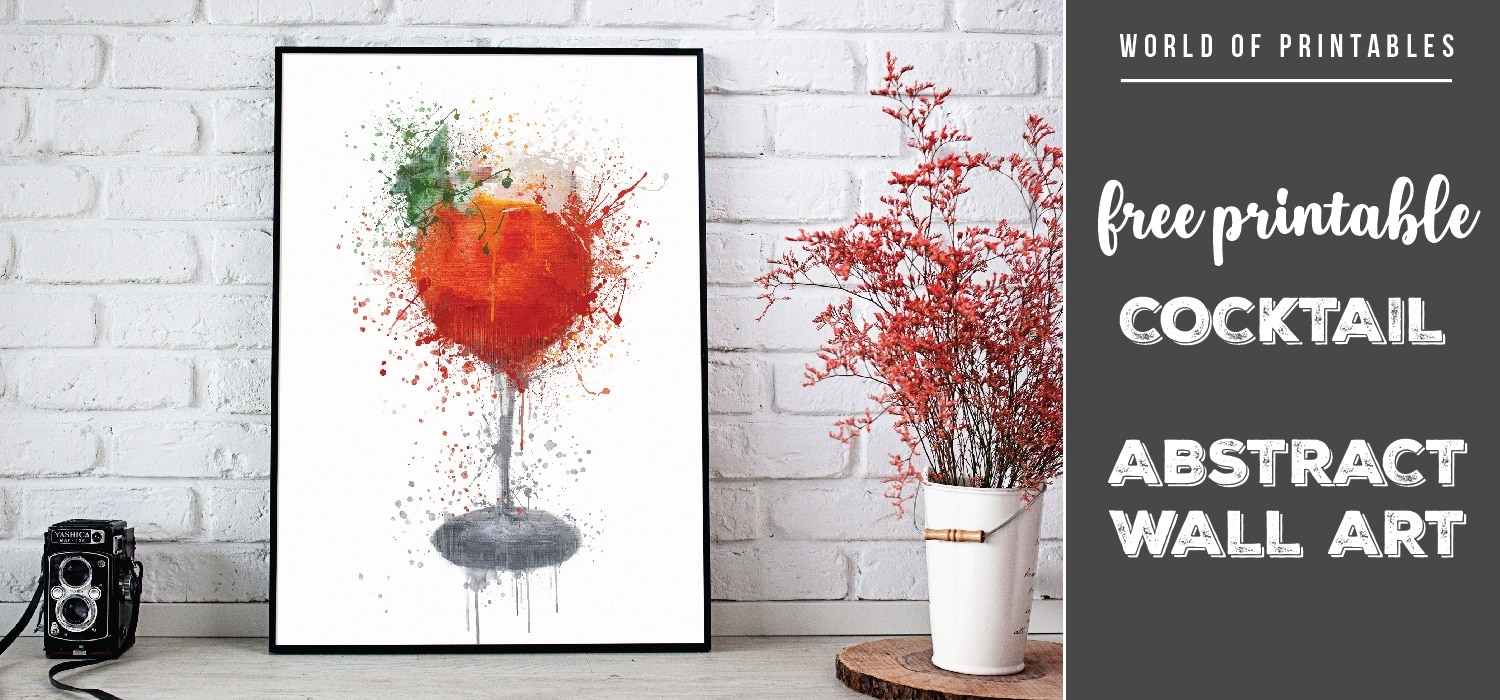 Free Printable Wall Art Cocktail Abstract Splatter Printable Wall Art World Of Printables